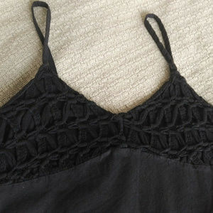 Black summer dress with cute detailing - size XS